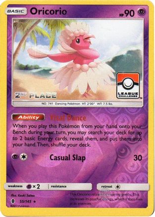 Oricorio - 55/145 (League Challenge) [2nd Place] - League & Championship Cards Reverse Holofoil