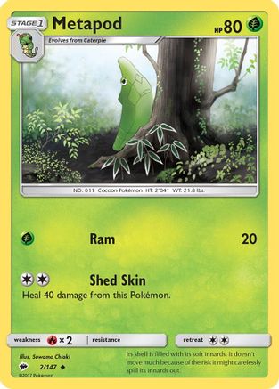 Metapod 2/147 - SM  Burning Shadows