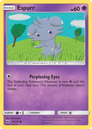 Espurr 59/147 - SM  Burning Shadows Reverse Holofoil