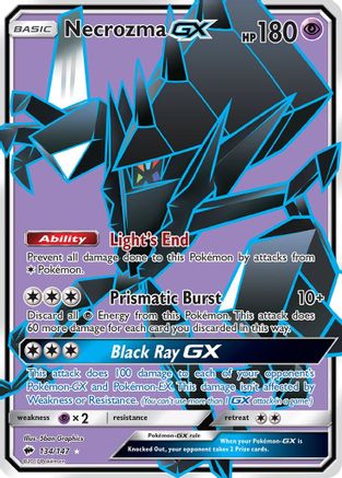 Necrozma GX (Full Art)/147 - SM  Burning Shadows Holofoil