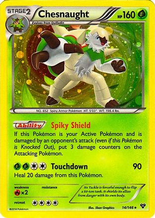 Chesnaught - 14/146 (Cosmos Holo) - Blister Exclusives Holofoil