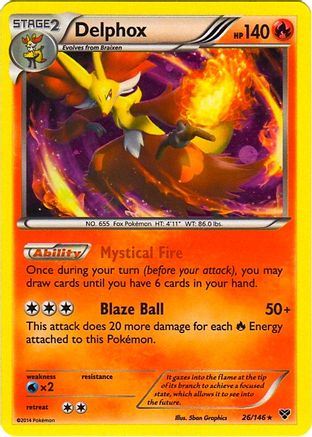 Delphox - 26/146 (Cosmos Holo) - Blister Exclusives Holofoil
