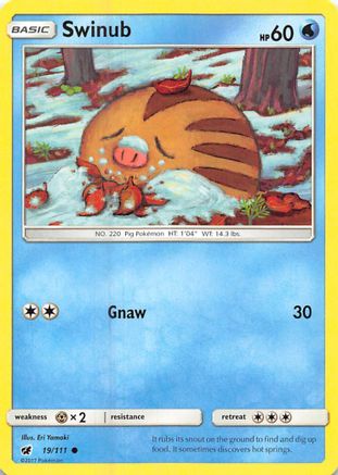 Swinub 19/111 - SM  Crimson Invasion Reverse Holofoil