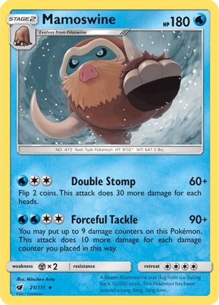 Mamoswine 21/111 - SM  Crimson Invasion Reverse Holofoil