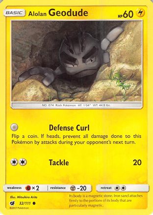 Alolan Geodude 32/111 - SM  Crimson Invasion