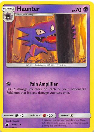 Haunter 37/111 - SM  Crimson Invasion Reverse Holofoil