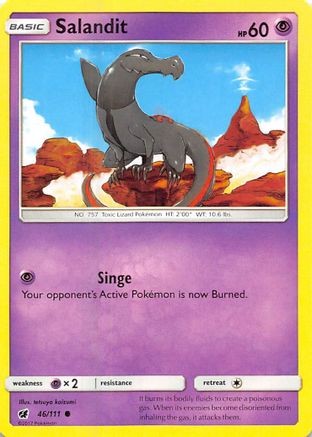 Salandit 46/111 - SM  Crimson Invasion Reverse Holofoil