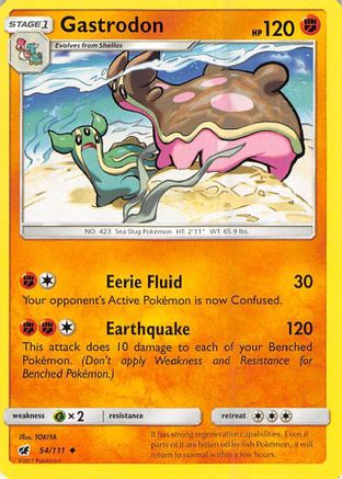 Gastrodon 54/111 - SM  Crimson Invasion Reverse Holofoil