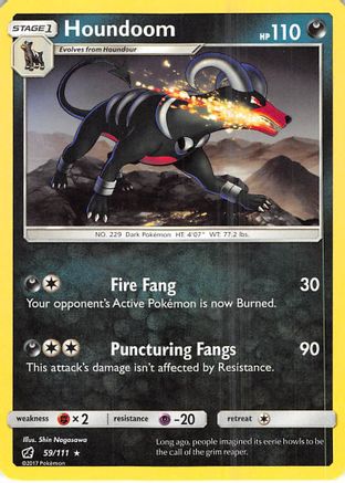 Houndoom 59/111 - SM  Crimson Invasion Reverse Holofoil