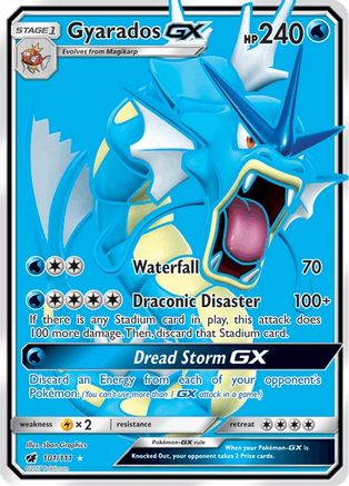 Gyarados GX (Full Art)/111 - SM  Crimson Invasion Holofoil