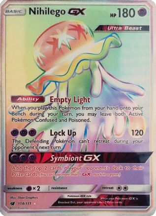 Nihilego GX (Secret)/111 - SM  Crimson Invasion Holofoil