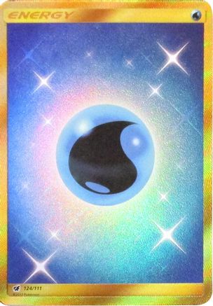 Water Energy (Secret) 124/111 - SM  Crimson Invasion Holofoil