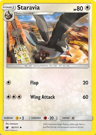 Staravia/111 - SM  Crimson Invasion Reverse Holofoil