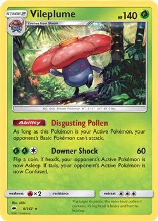 Vileplume - 6/147 (Prerelease Kit Exclusive) - Deck Exclusives