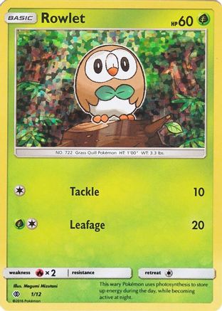 Rowlet - 1/12/12 - McDonalds Promos 2017 Holofoil