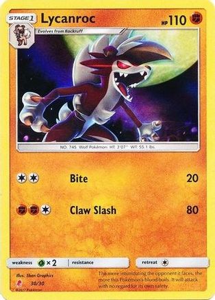 Lycanroc (#30 Holofoil) - SM Trainer Kit Lycanroc & Alolan Raichu Holofoil