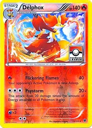 Delphox - 13/124 (Pokemon League) - League & Championship Cards Reverse Holofoil
