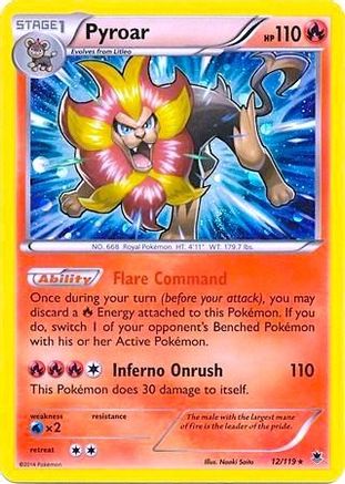 Pyroar - 12/119 (Cosmos Holo) - Blister Exclusives Holofoil