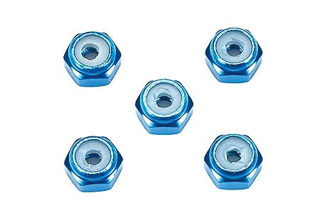 Tamiya 2mm Aluminum Lock Nut (Blue, 5pcs.) 4wd Mini Racer