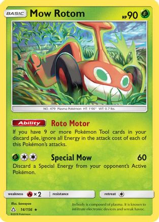 Mow Rotom 14/156 - SM  Ultra Prism Reverse Holofoil