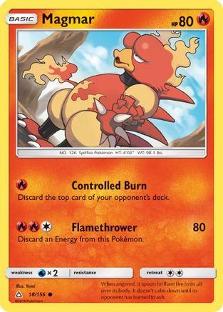 Magmar 18/156 - SM  Ultra Prism Reverse Holofoil