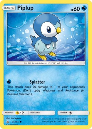 Piplup (31) 31/156 - SM  Ultra Prism