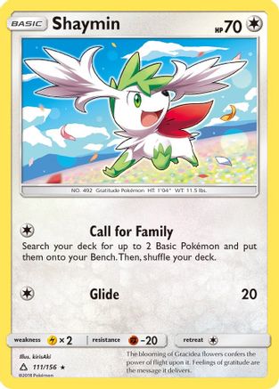 Shaymin (111)/156 - SM  Ultra Prism Reverse Holofoil