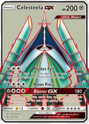 Celesteela GX (Full Art)/156 - SM  Ultra Prism Holofoil