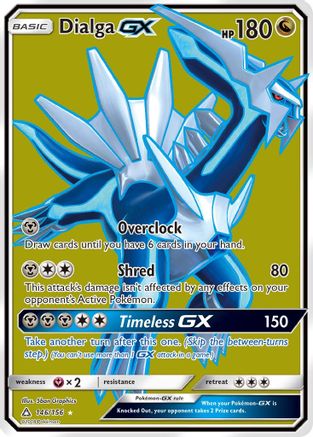 Dialga GX (Full Art)/156 - SM  Ultra Prism Holofoil