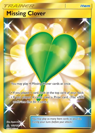 Missing Clover (Secret Rare)/156 - SM  Ultra Prism Holofoil