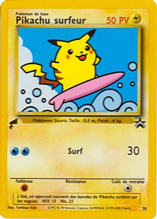 Pikachu (Surfing) 28 - Pikachu World Collection Promos