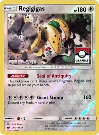 Regigigas - 84/111 (League Challenge) [2nd Place] - League & Championship Cards Reverse Holofoil