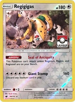 Regigigas - 84/111 (League Challenge) [4th Place] - League & Championship Cards Reverse Holofoil
