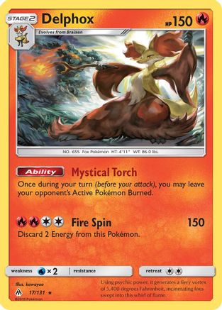 Delphox 17/131 - SM  Forbidden Light Holofoil