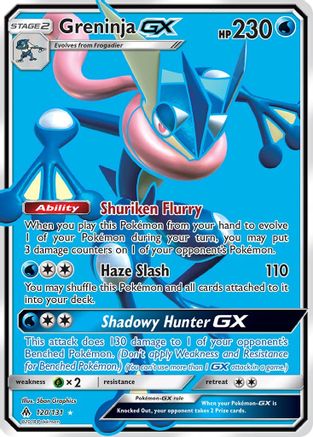 Greninja GX (Full Art)/131 - SM  Forbidden Light Holofoil
