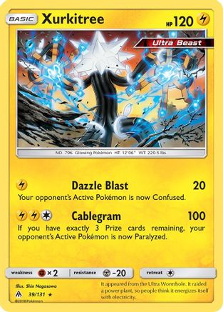 Xurkitree 39/131 - SM  Forbidden Light Reverse Holofoil
