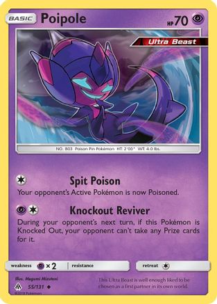 Poipole 55/131 - SM  Forbidden Light Reverse Holofoil