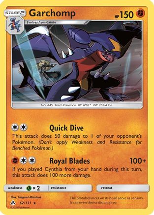 Garchomp 62/131 - SM  Forbidden Light Holofoil