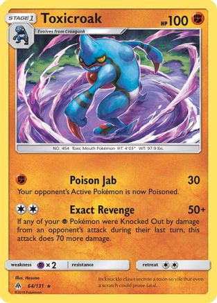 Toxicroak/131 - SM  Forbidden Light Reverse Holofoil