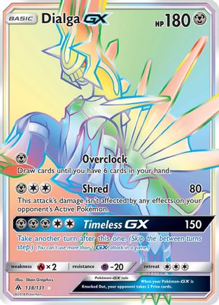 Dialga GX (Secret)/131 - SM  Forbidden Light Holofoil