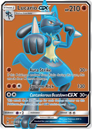 Lucario GX (Full Art)/131 - SM  Forbidden Light Holofoil