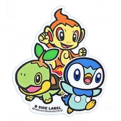 Pokémon - Turtwig, Chimchar, Piplup Small Sticker (B-SIDE LABEL)