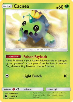 Cacnea/168 - SM  Celestial Storm Reverse Holofoil