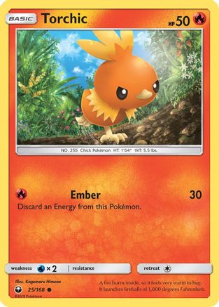 Torchic (25) 25/168 - SM  Celestial Storm Reverse Holofoil