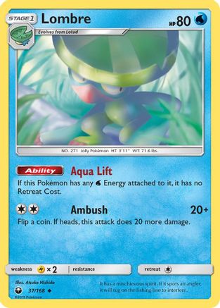 Lombre 37/168 - SM  Celestial Storm Reverse Holofoil