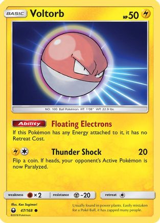Voltorb 47/168 - SM  Celestial Storm