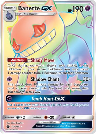 Banette GX (Secret)/168 - SM  Celestial Storm Holofoil
