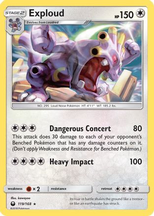 Exploud/168 - SM  Celestial Storm Reverse Holofoil