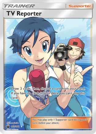 TV Reporter (Full Art)/168 - SM  Celestial Storm Holofoil
