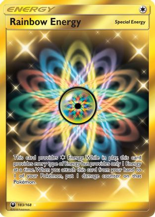 Rainbow Energy (Secret)/168 - SM  Celestial Storm Holofoil